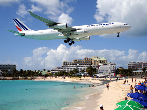 Jet Blast In Sint Maarten At Princess Juliana