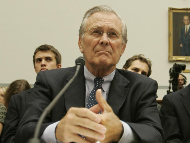 Rumsfeld: I Should've Left the Pentagon in 2004 - CBS News