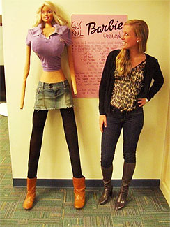 Life-size Barbie's shocking dimensions 