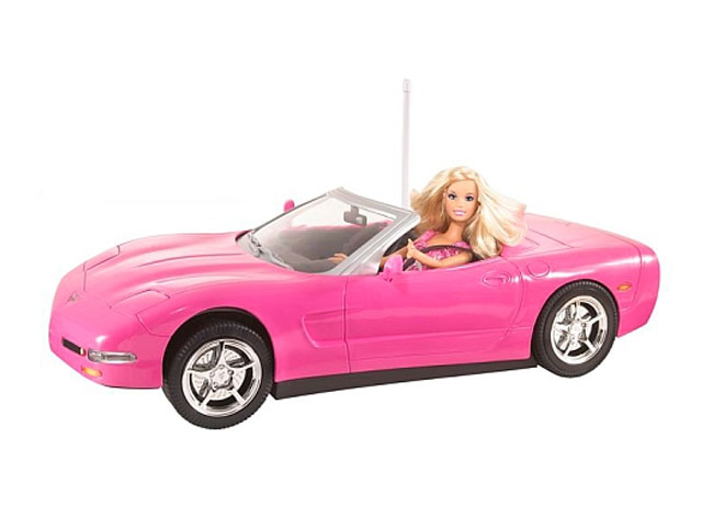 barbie driving car