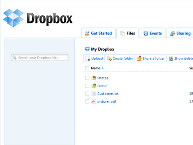 dropbox free storage
