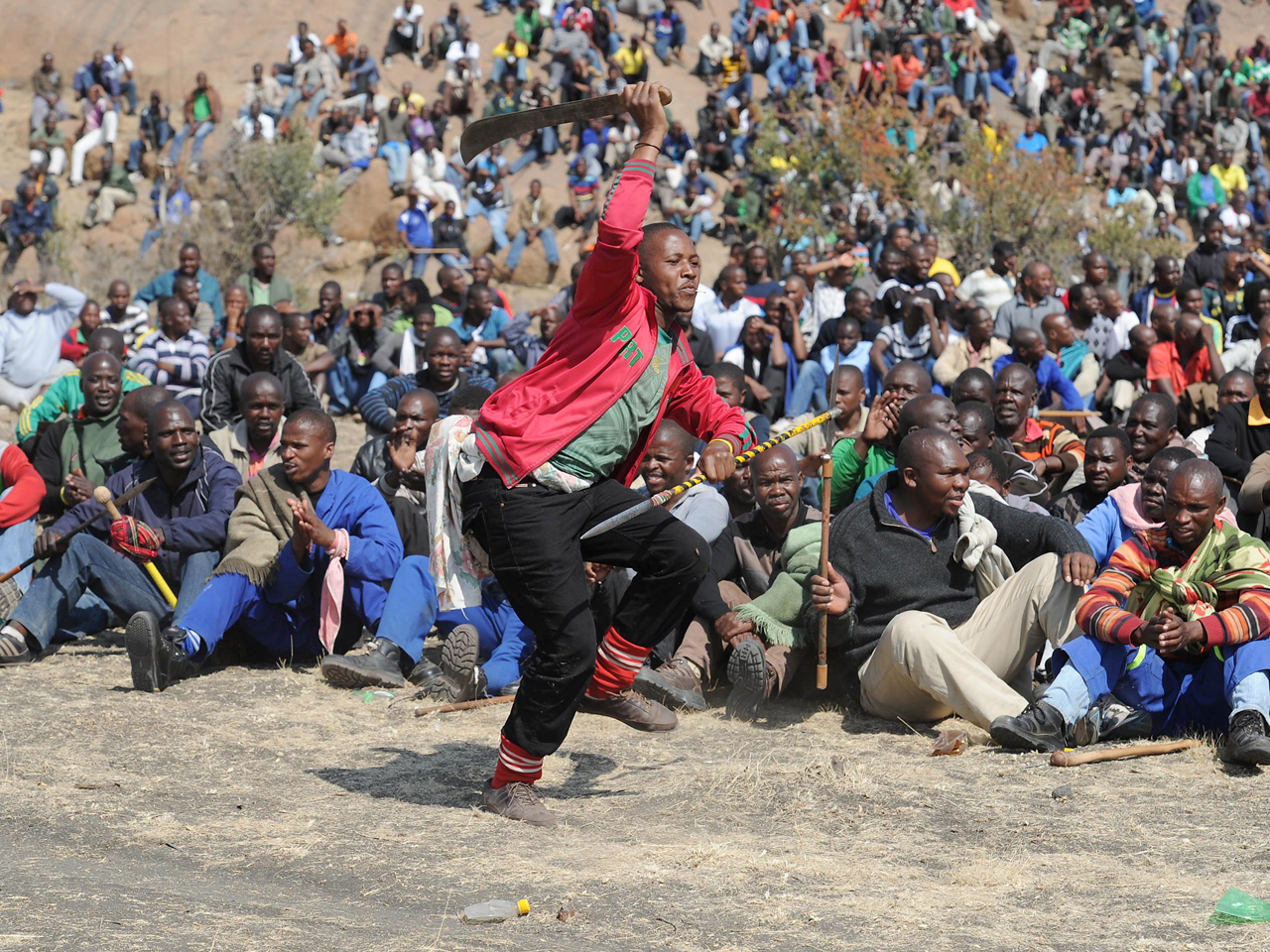 S Africa Police Shoot Striking Miners 18 Dead Cbs News