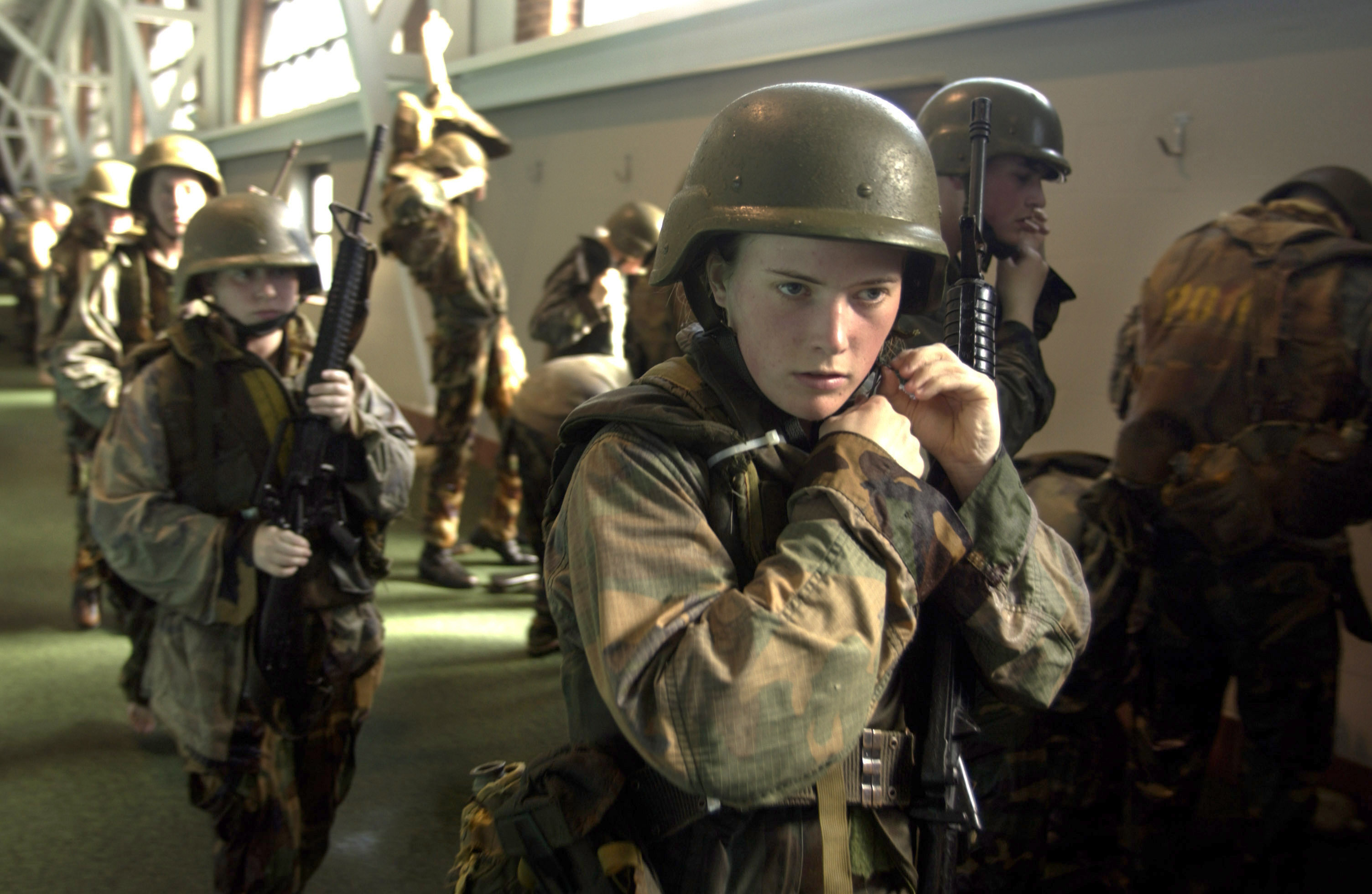 female recruit with infantry mos