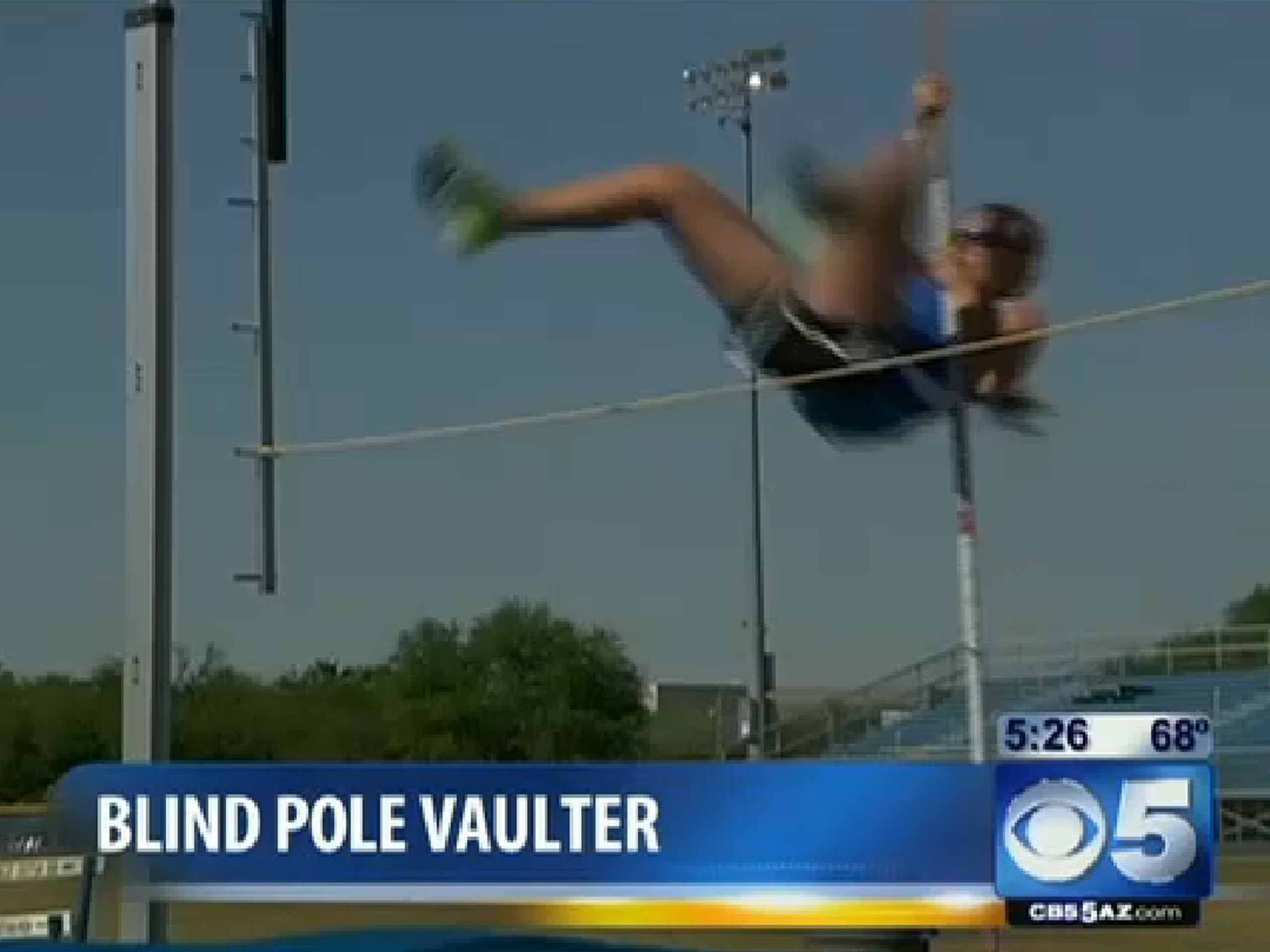 Blind pole vaulter chosen to compete at state level CBS News