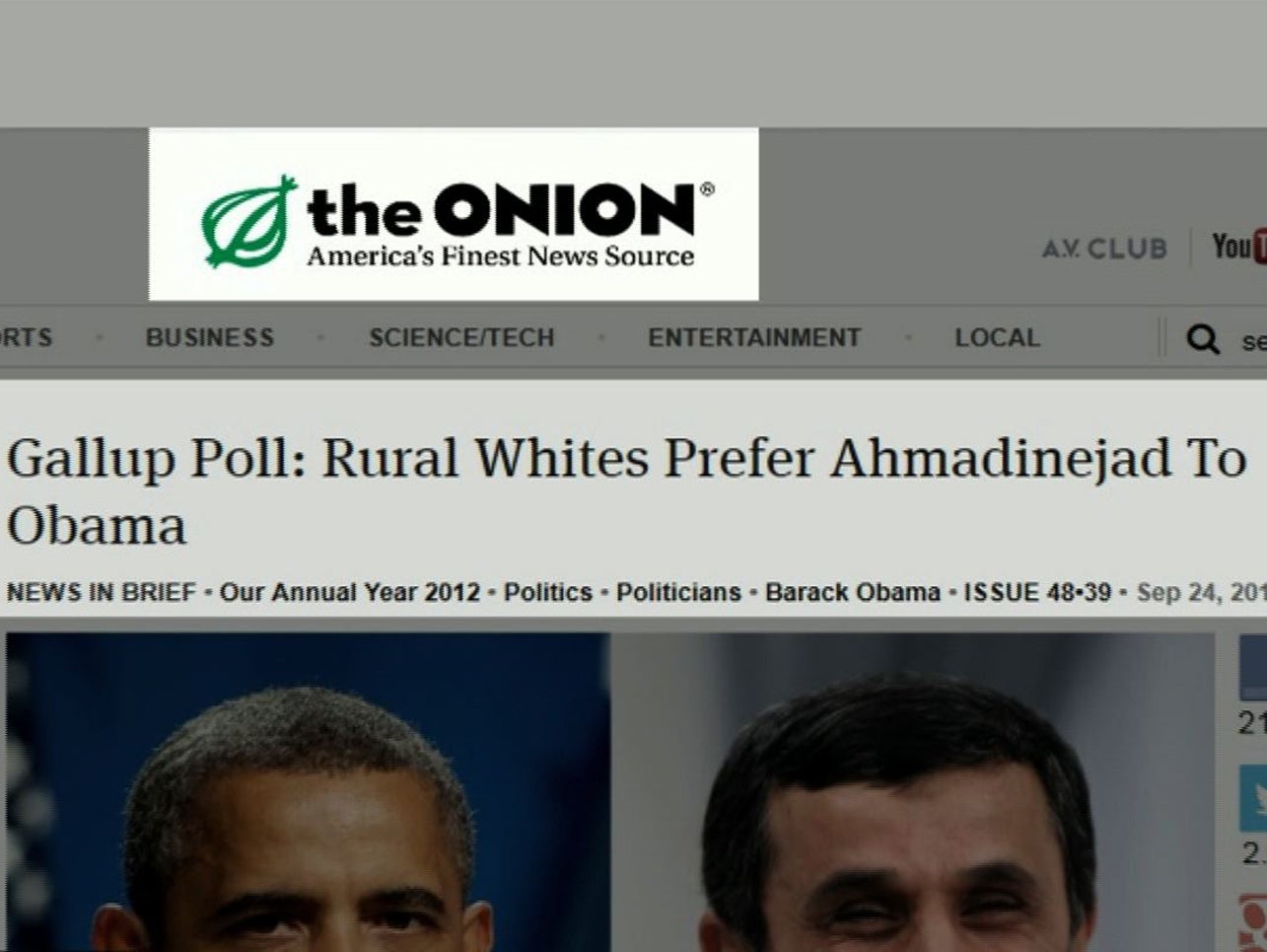 The Onion Fake News Org Celebrates 25 Years Of Satire Cbs News