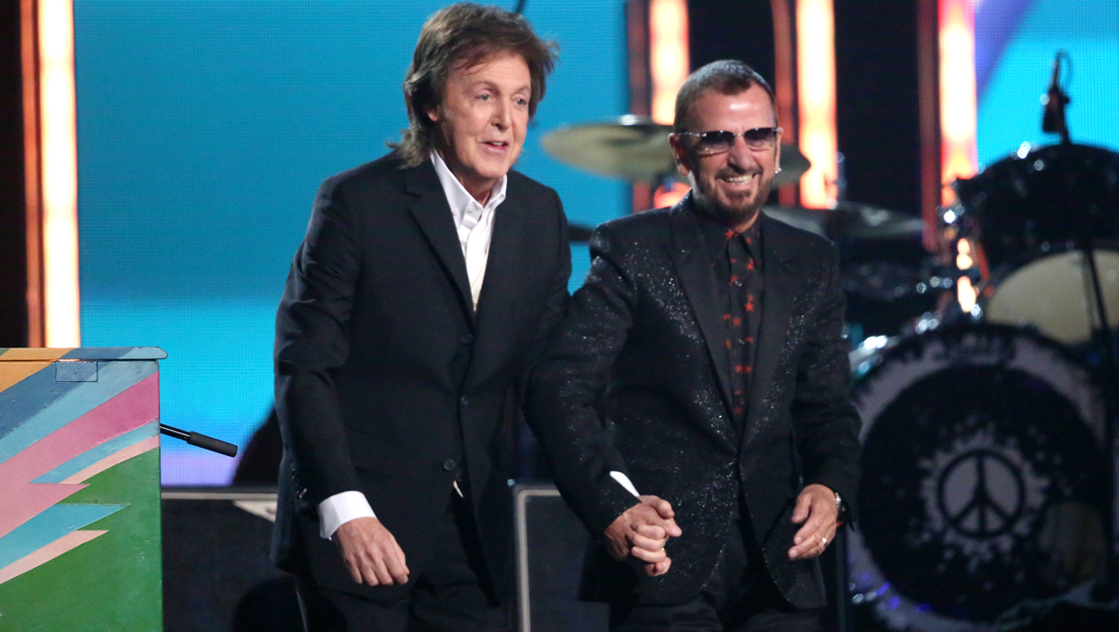 Beatles reunion Paul McCartney, Ringo Starr reunite at the Grammys