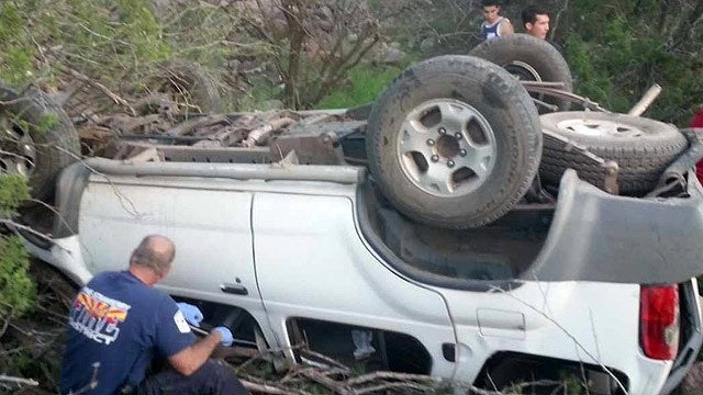 car lands on teen Car lands on teen
