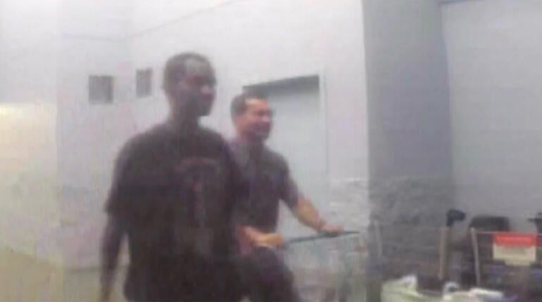 George Tiaffay and Noel Stevens seen shopping together on surveillance vide