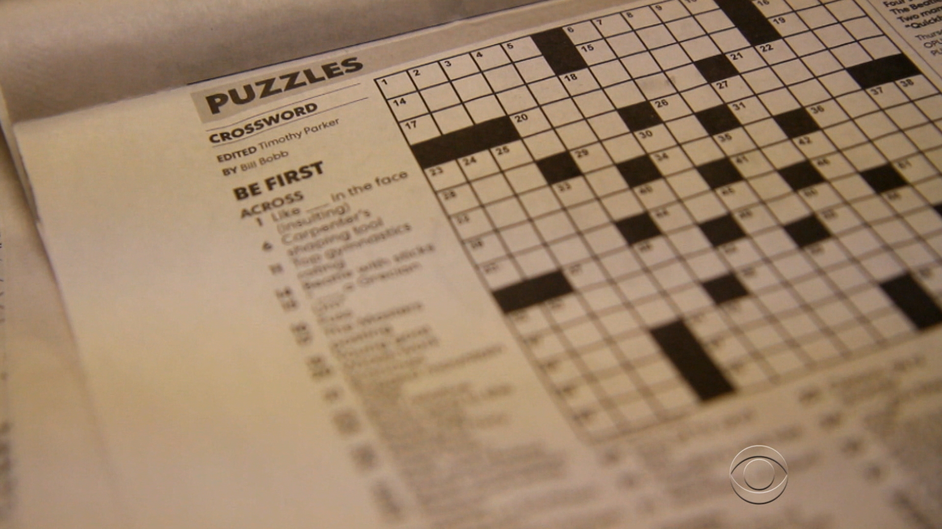 Crossword puzzle: Do clues reveal plagiarism? CBS News