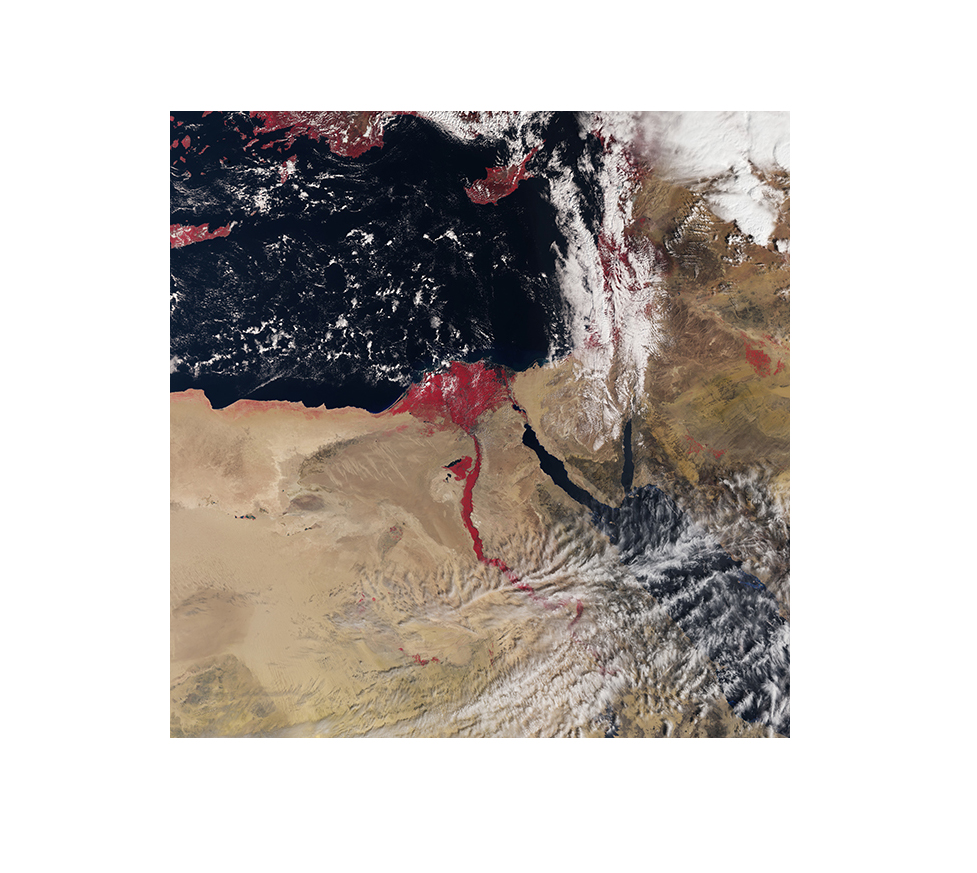 Bloodred Nile River seen from space CBS News
