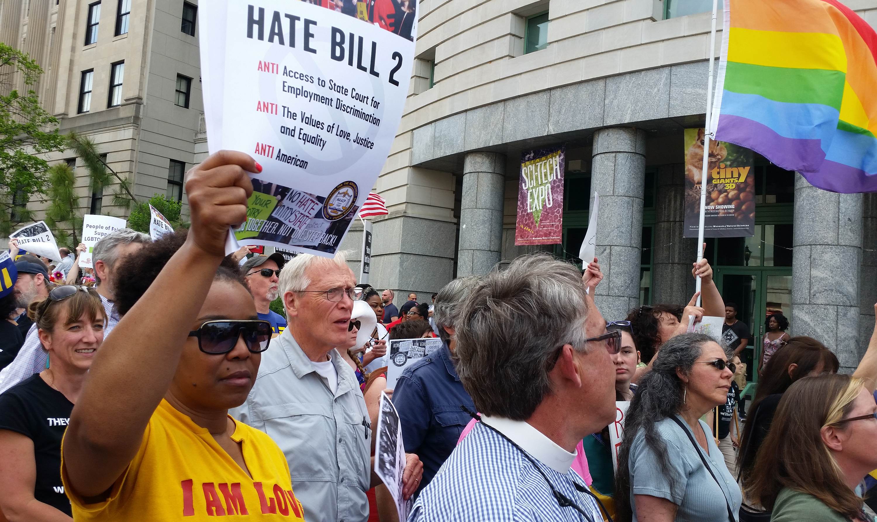 LGBT law sparks protests at North Carolina statehouse - CBS News