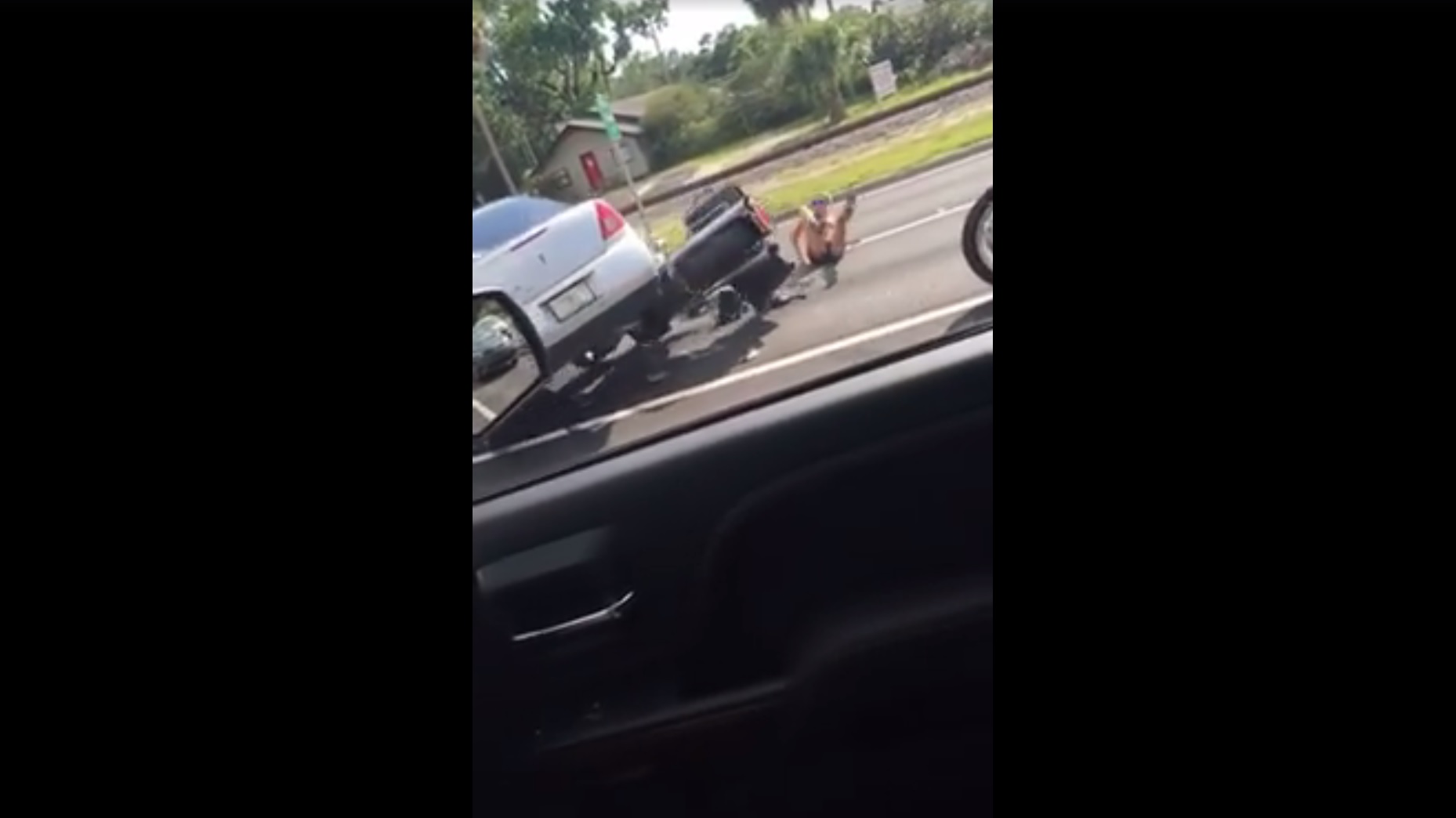 Video Vet Motorcyclist Run Over In Apparent Road Rage Incident Cbs News