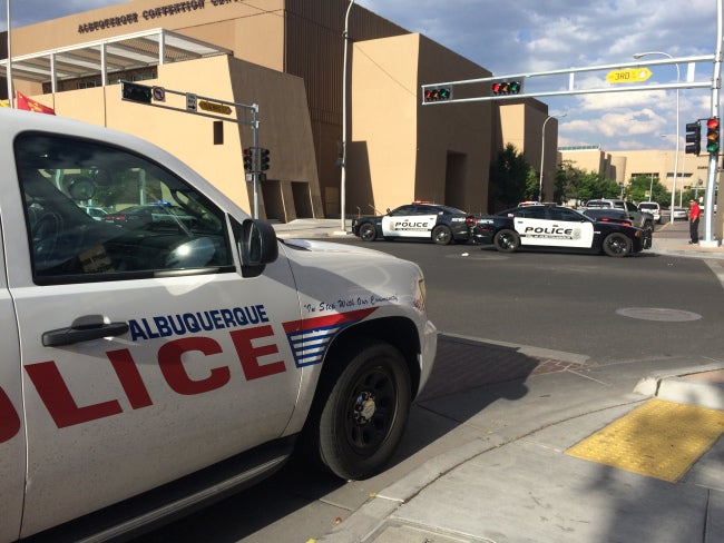 Albuquerque Police Respond To Possible Hostage Situation Downtown