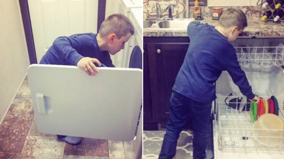 Mom Teaches Son Valuable Life Lesson Household Work Isnt Just For