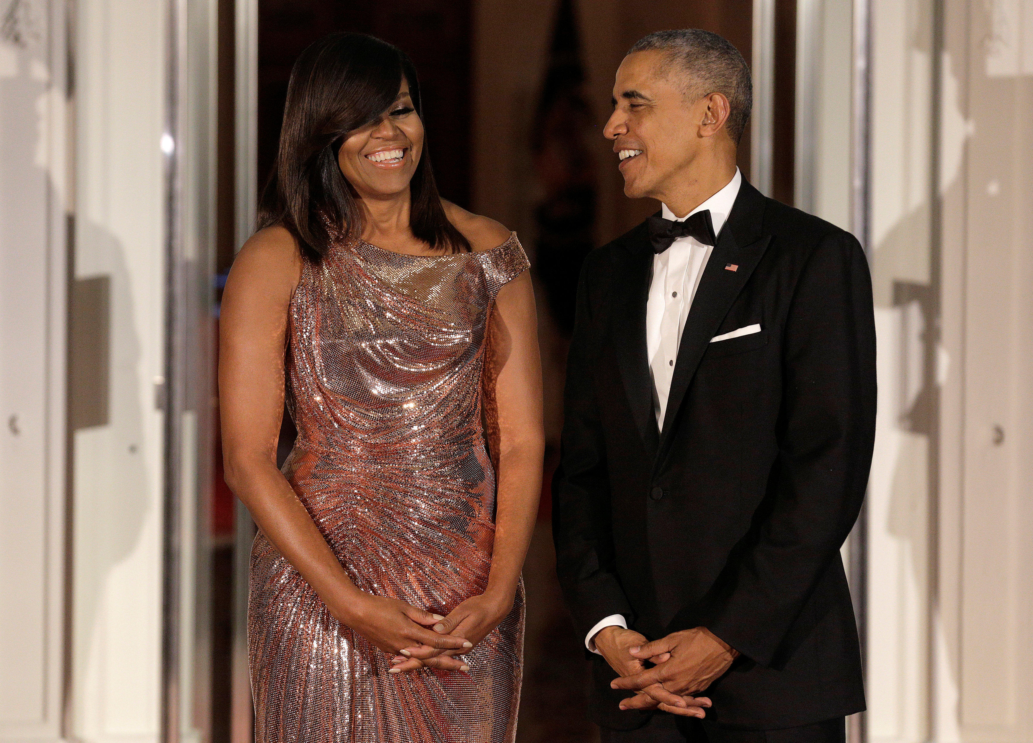 Michelle Obama In A Versace Gown Michelle Obamas Best Outfits