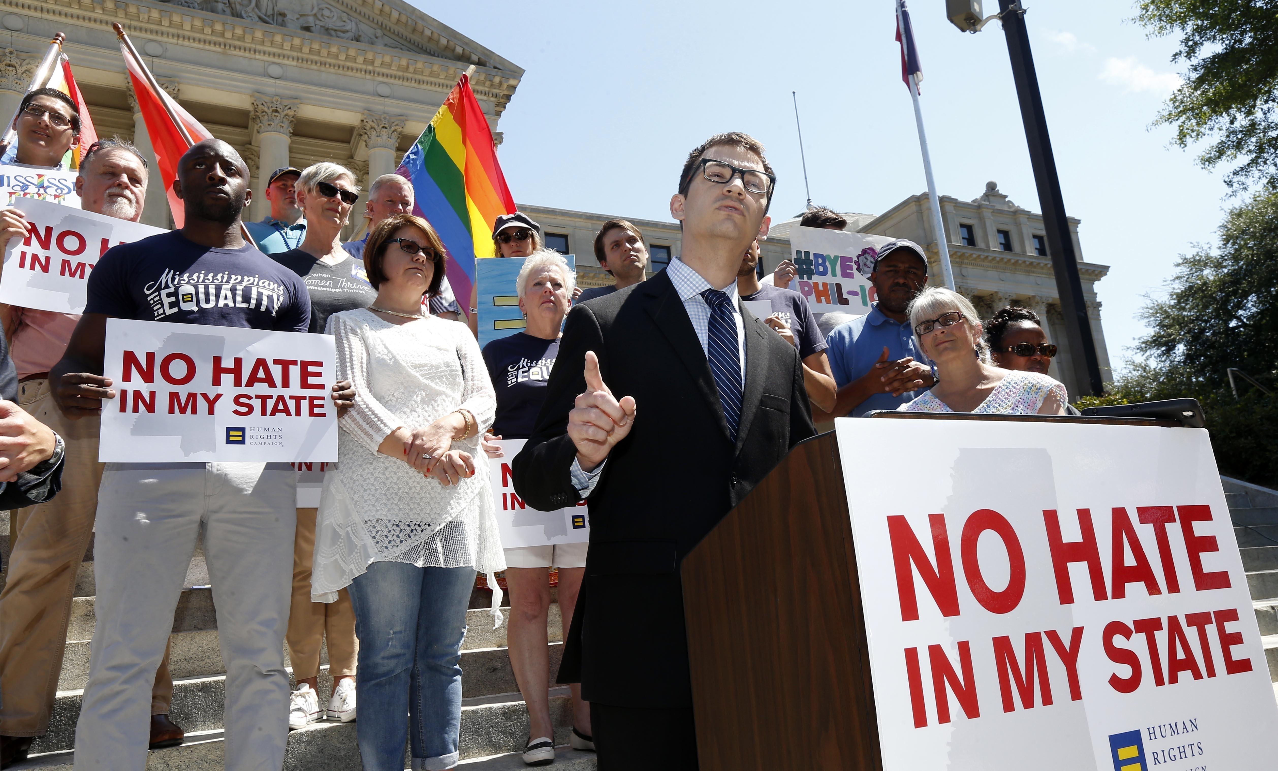 Gay Rights Groups Ask Court To Block Law Allowing Denial Of Services To