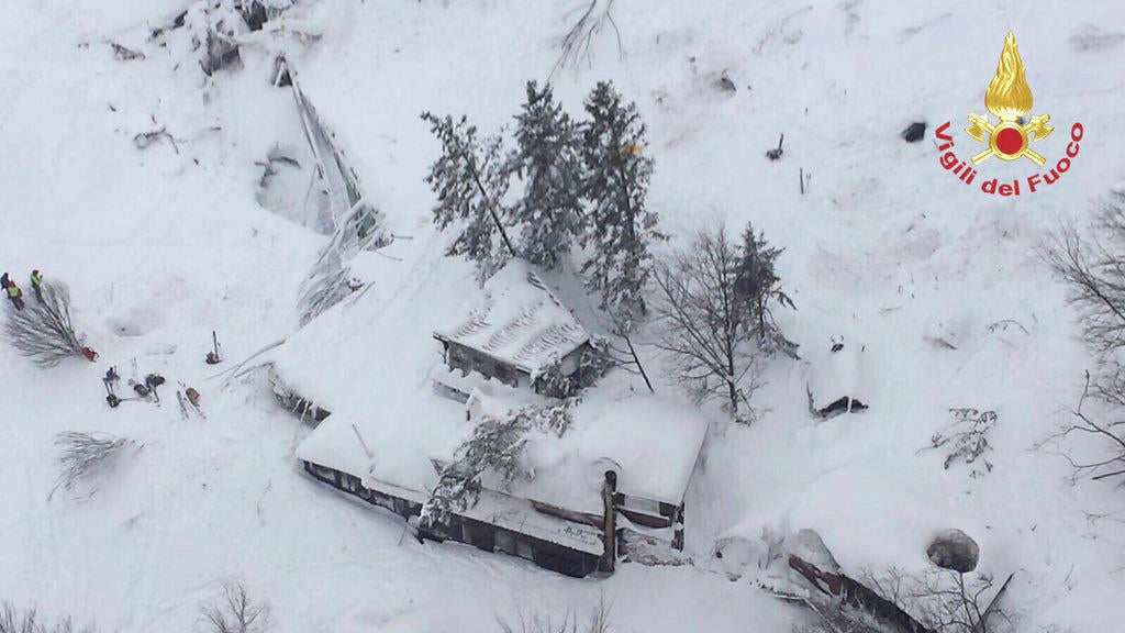 Avalanche buries Italy ski Hotel Rigopianao on Gran Sasso mountain