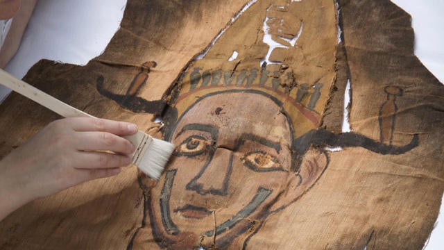 Ancient Egyptian Mummy Shroud Discovered In Storage At National Museum Of Scotland CBS News