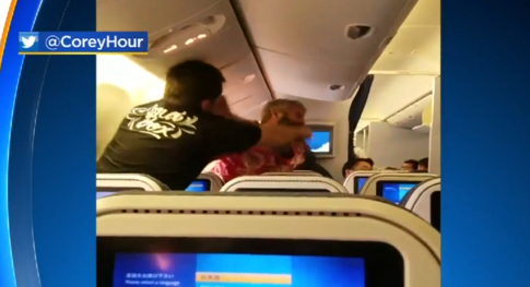 485px x 263px - Passengers fight on flight from Japan before takeoff - CBS News
