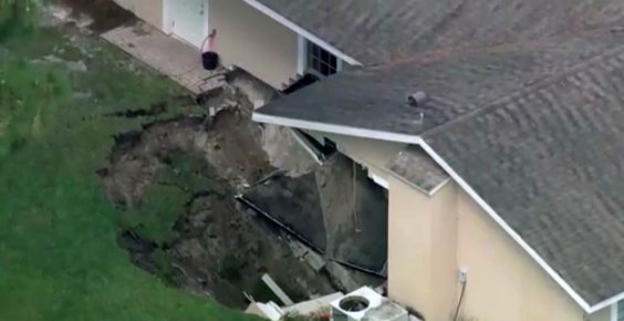 Apopka Sinkhole Swallows Florida Home Spared By Hurricane