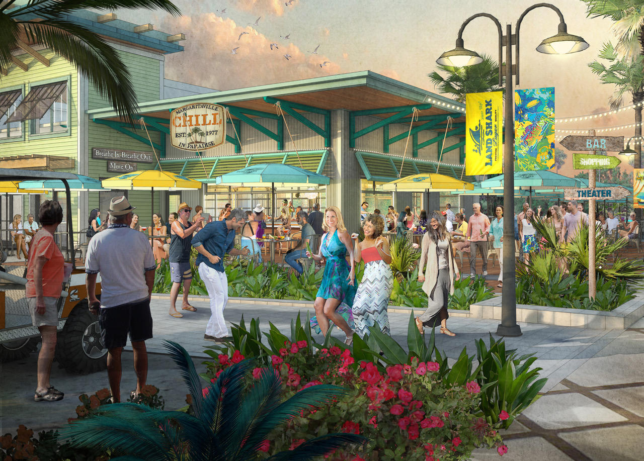 Margaritaville Launches Laid Back Retirement Homes CBS News   Latitude Margaritaville Hilton Head Amenity Area 