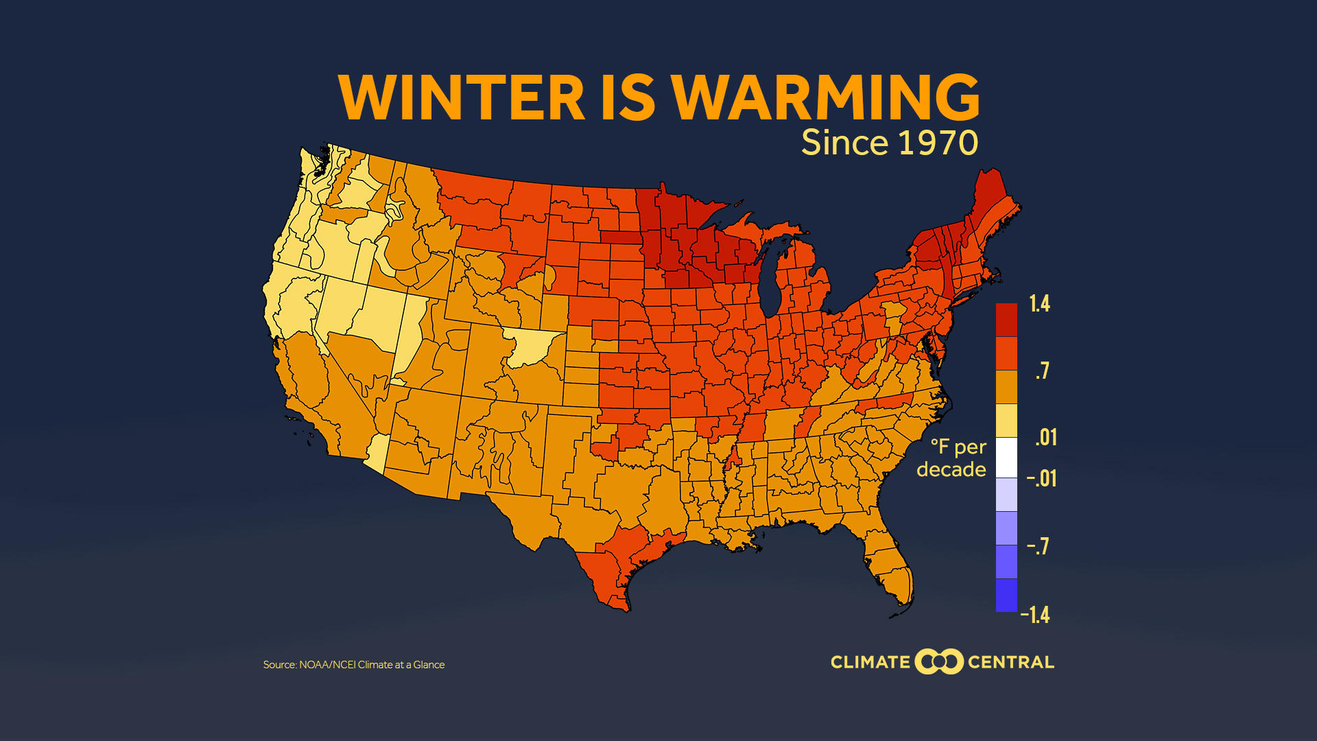Vermont, Minnesota warming faster in winter than any other area in U.S
