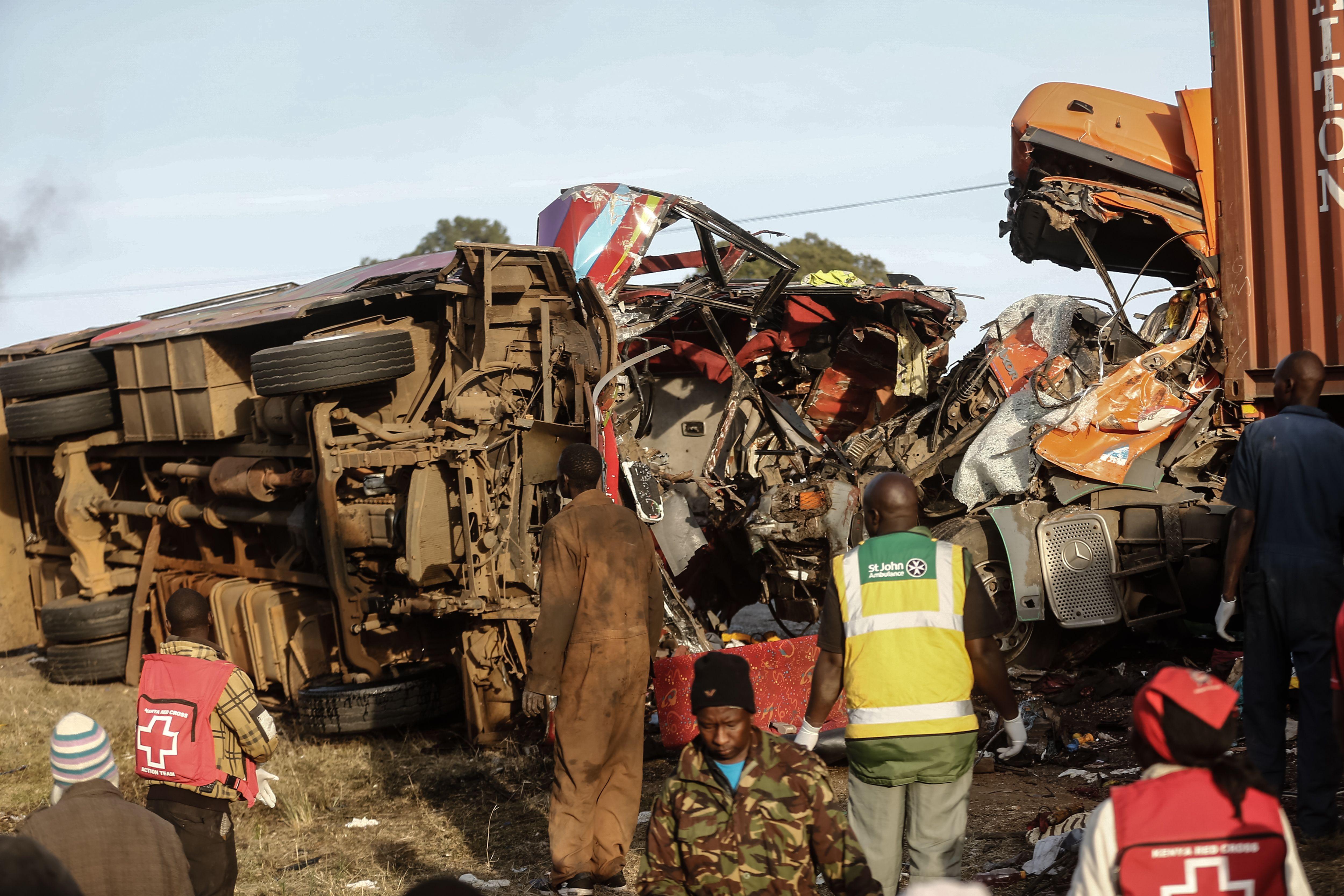 Crash between bus and truck in Kenya leaves at least 36 dead CBS News