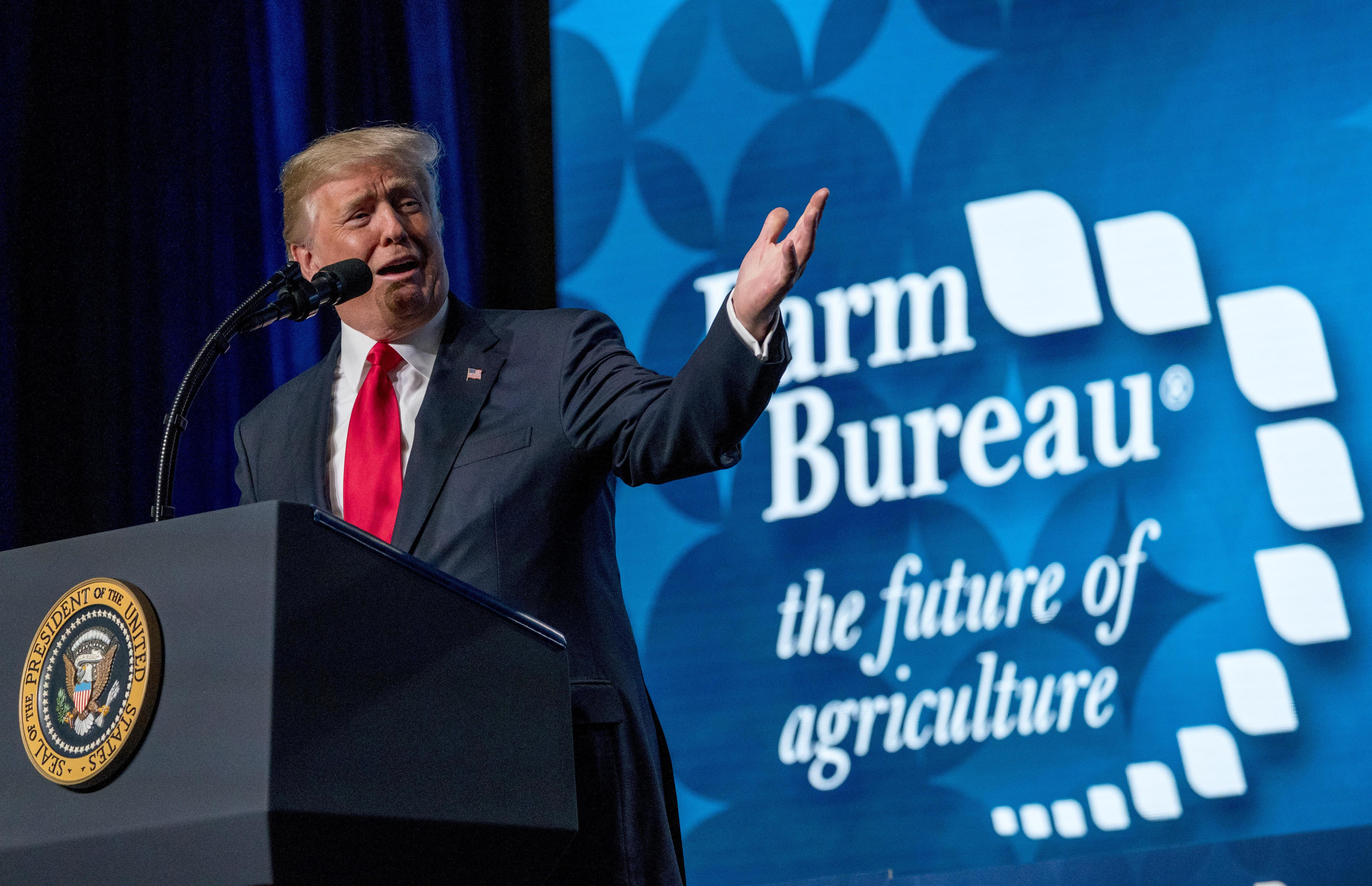 Trump addresses American Farm Bureau Federation Convention CBS News