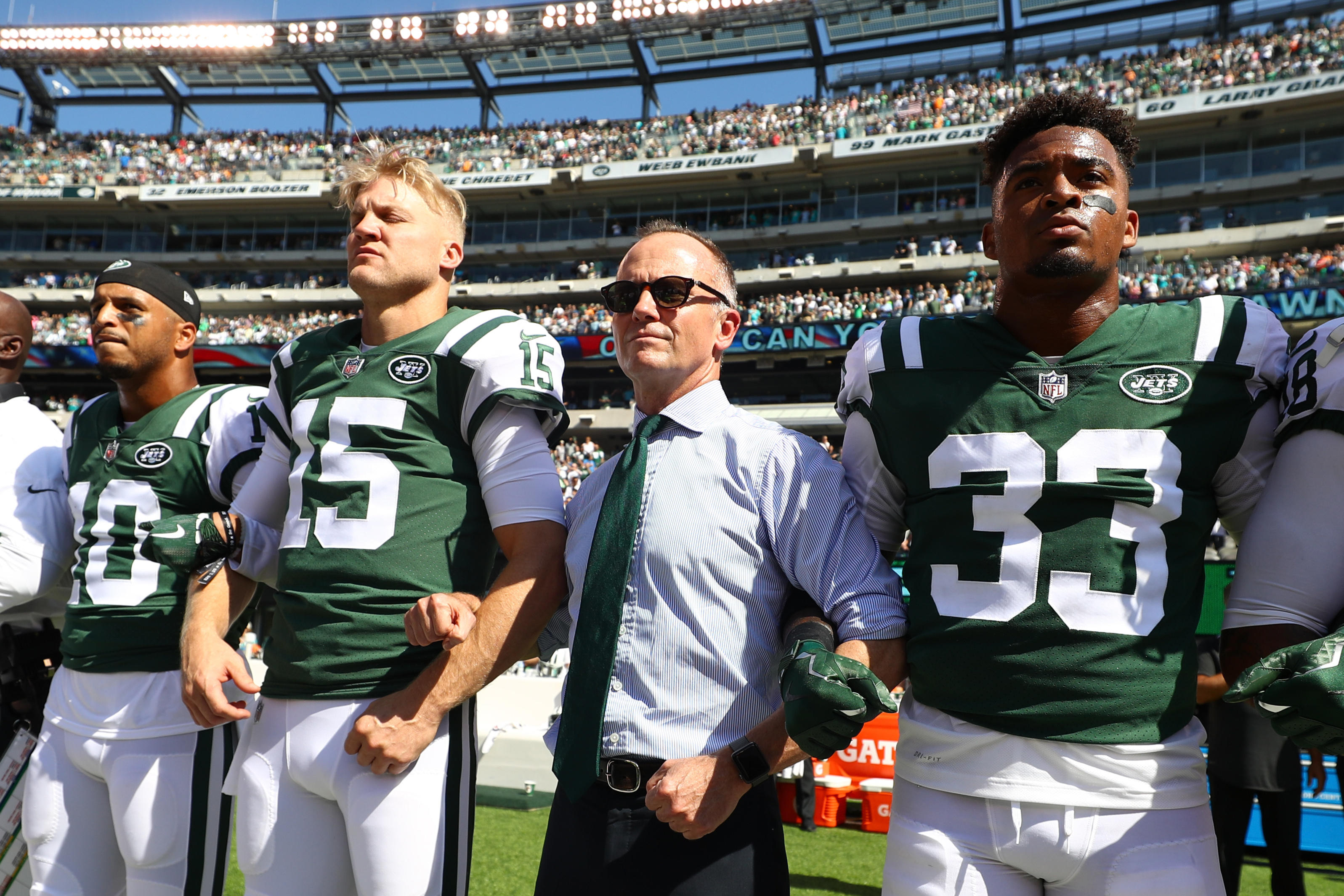 Jets Acting Owner Ill Pay Fines If My Players Dont Stand