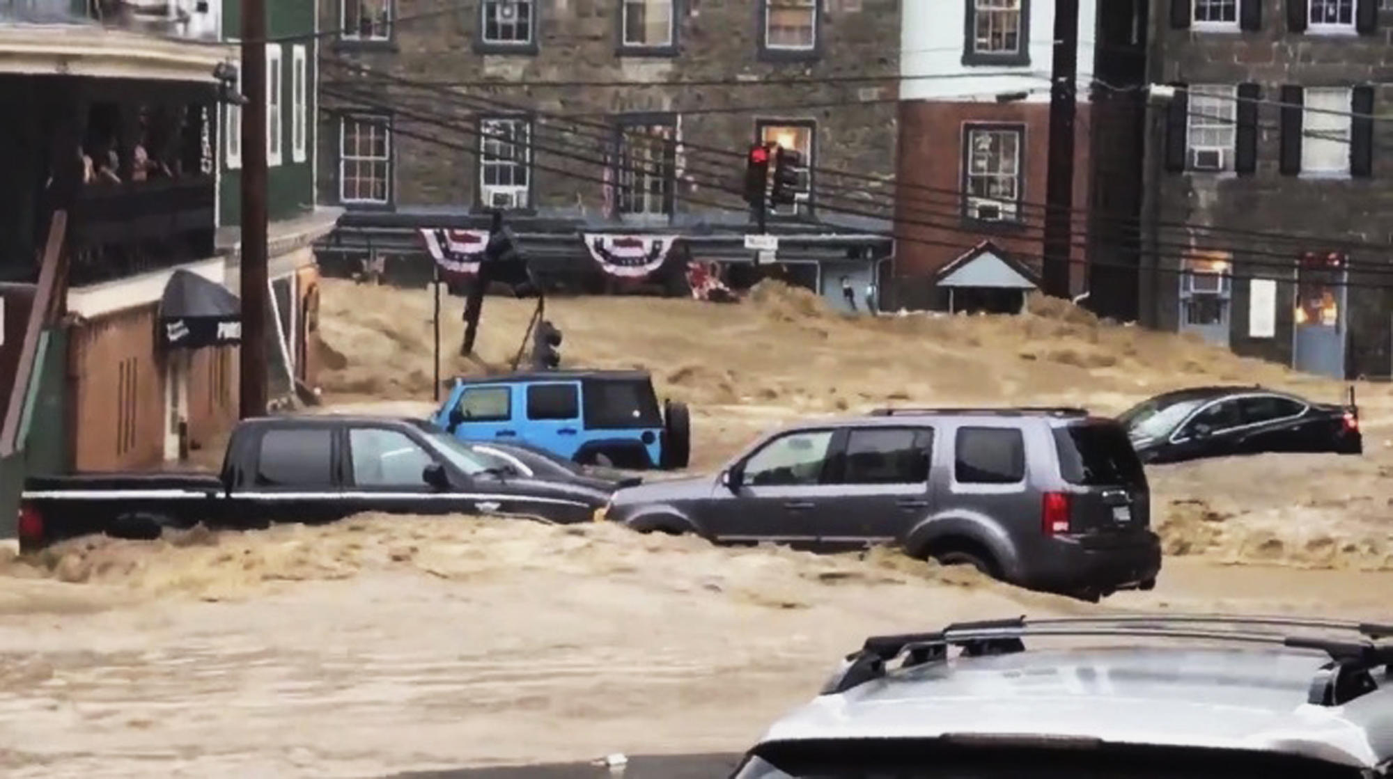 Ellicott City, Maryland flooding Dangerous flood waters hit city still