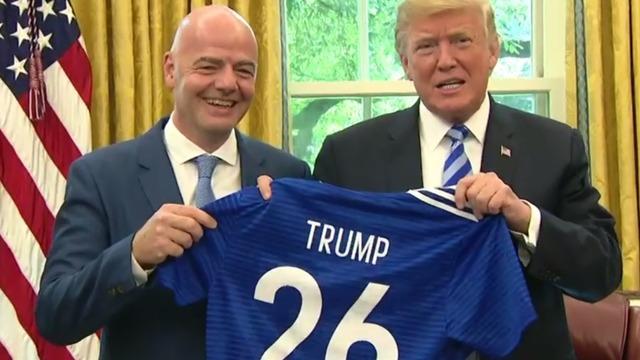 Image result for 2026 W/Cup: Trump meets with FIFA President Gianni Infantino