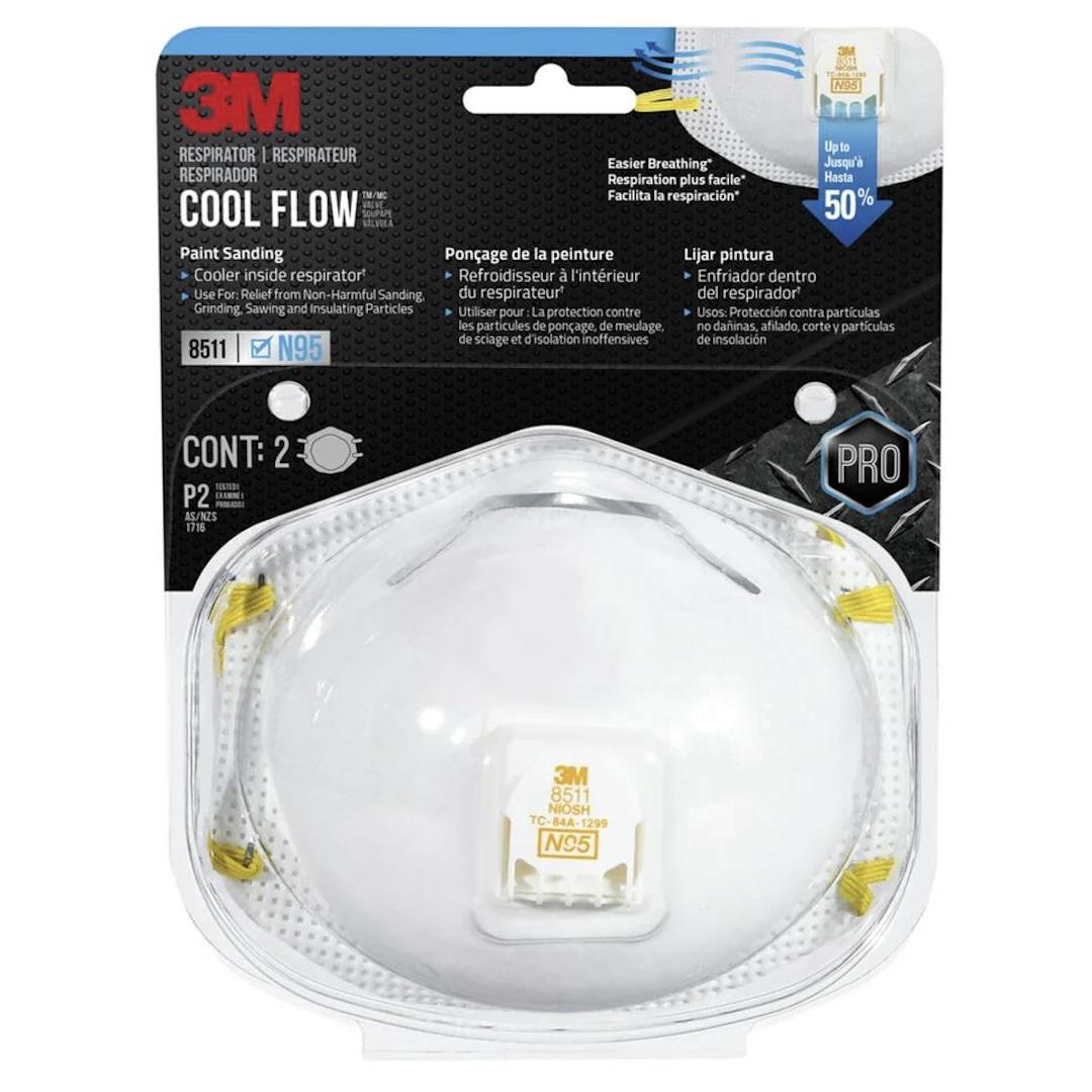 3M N95 respirator with cool flow valve 