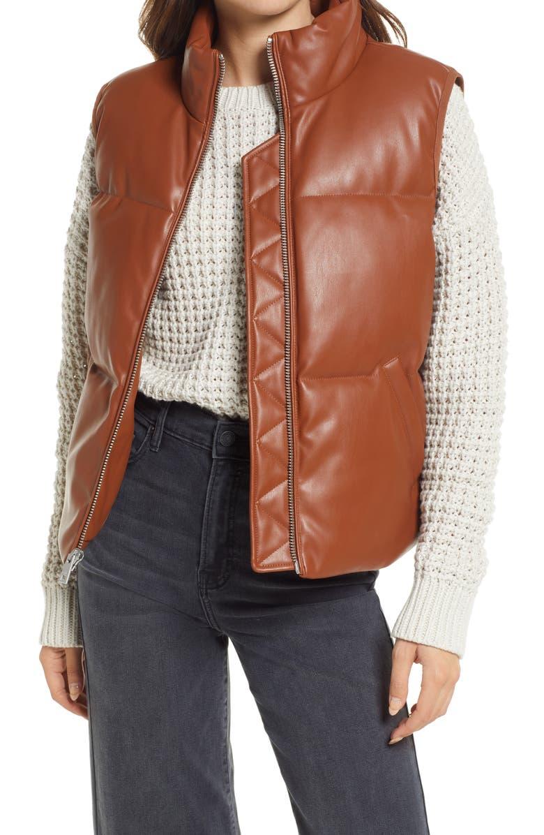 Levi's 507 Faux Leather Quilted Vest 