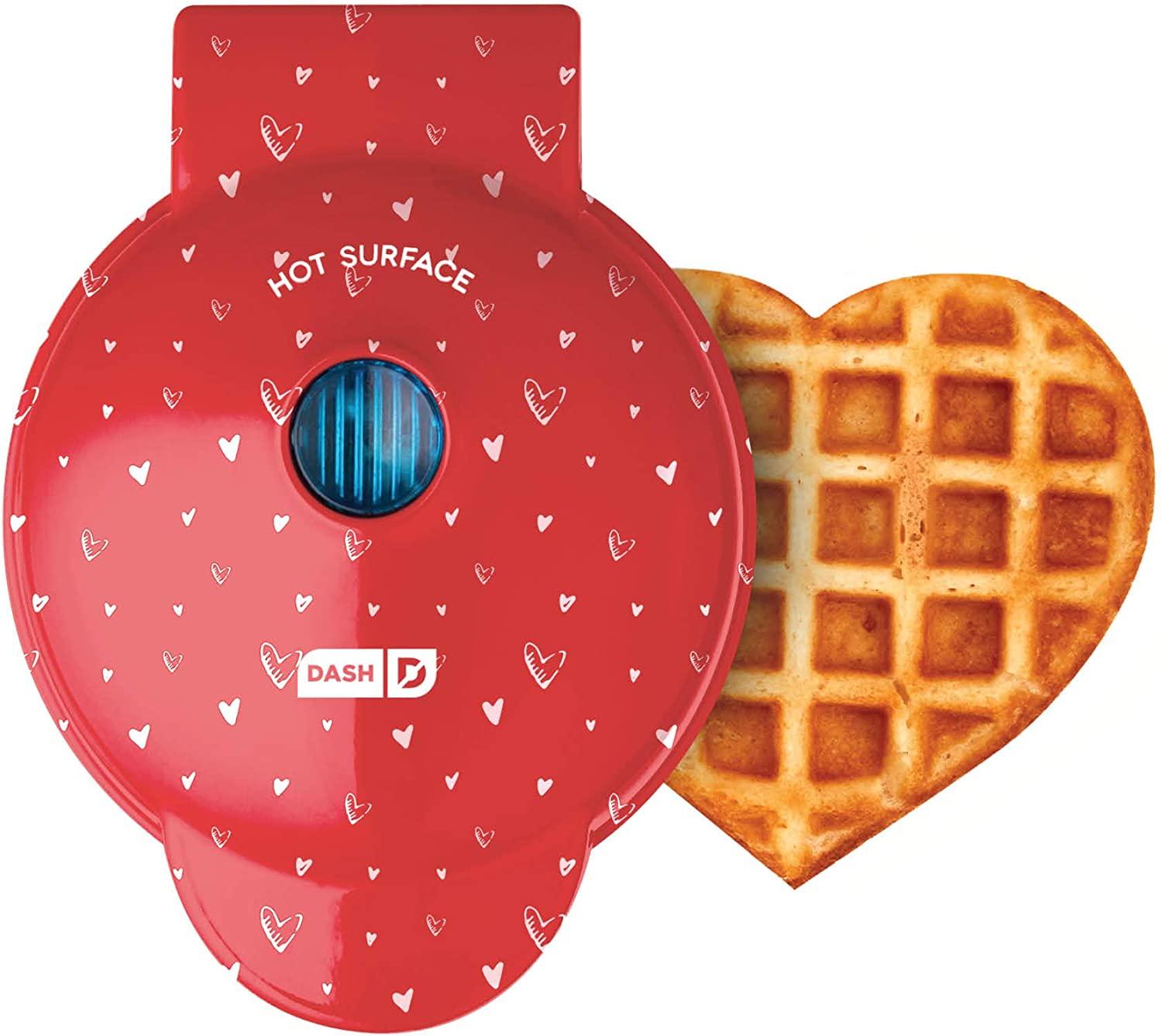 Dash mini heart-shaped waffle maker 