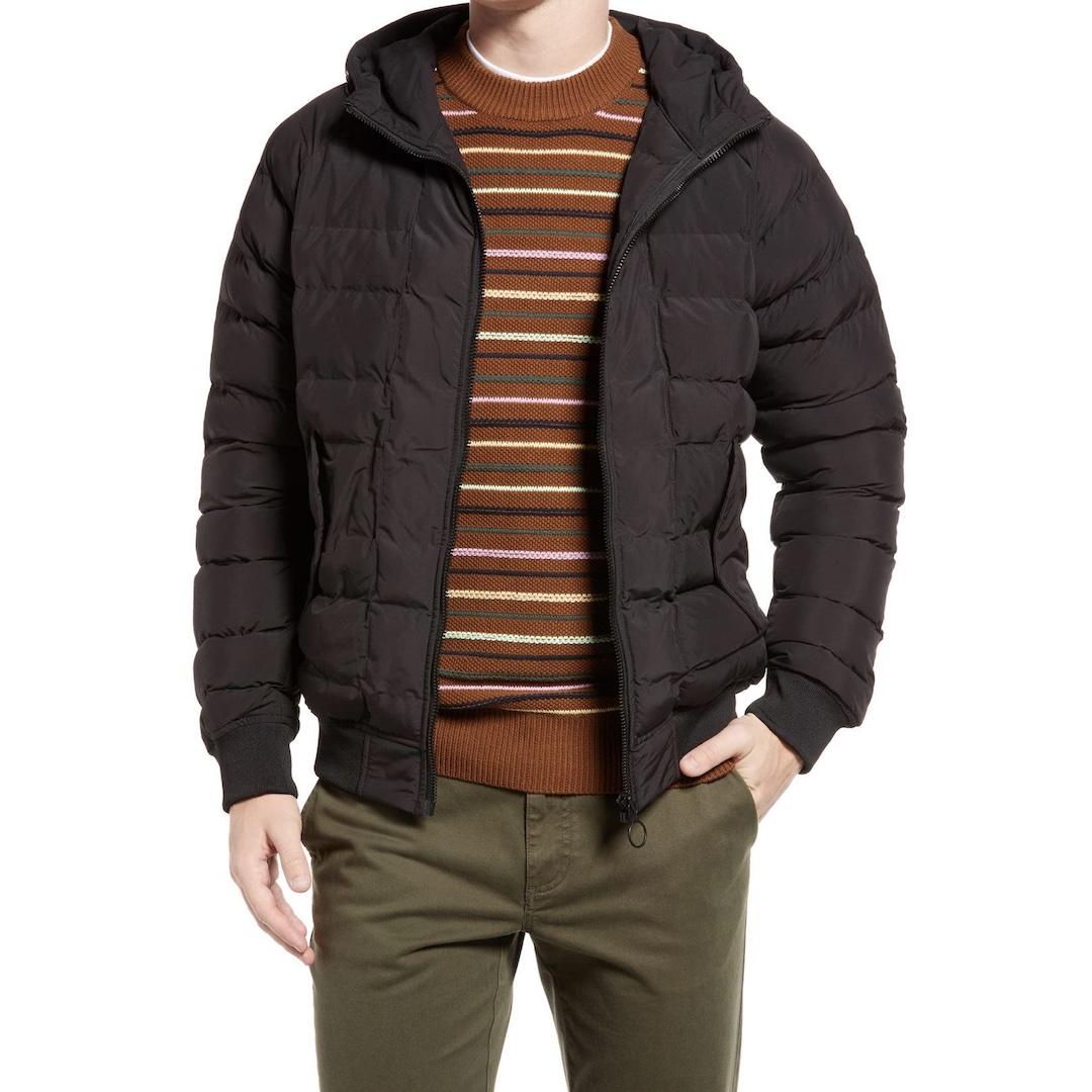 Scotch & Soda Water Repellent Quilted Hooded Jacket 