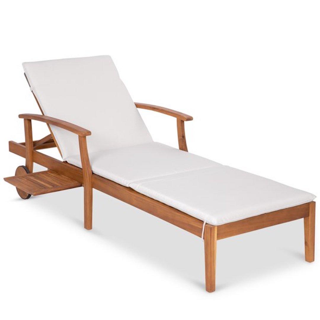 Best Choice Products Acacia Wood Outdoor Lounge Chair 