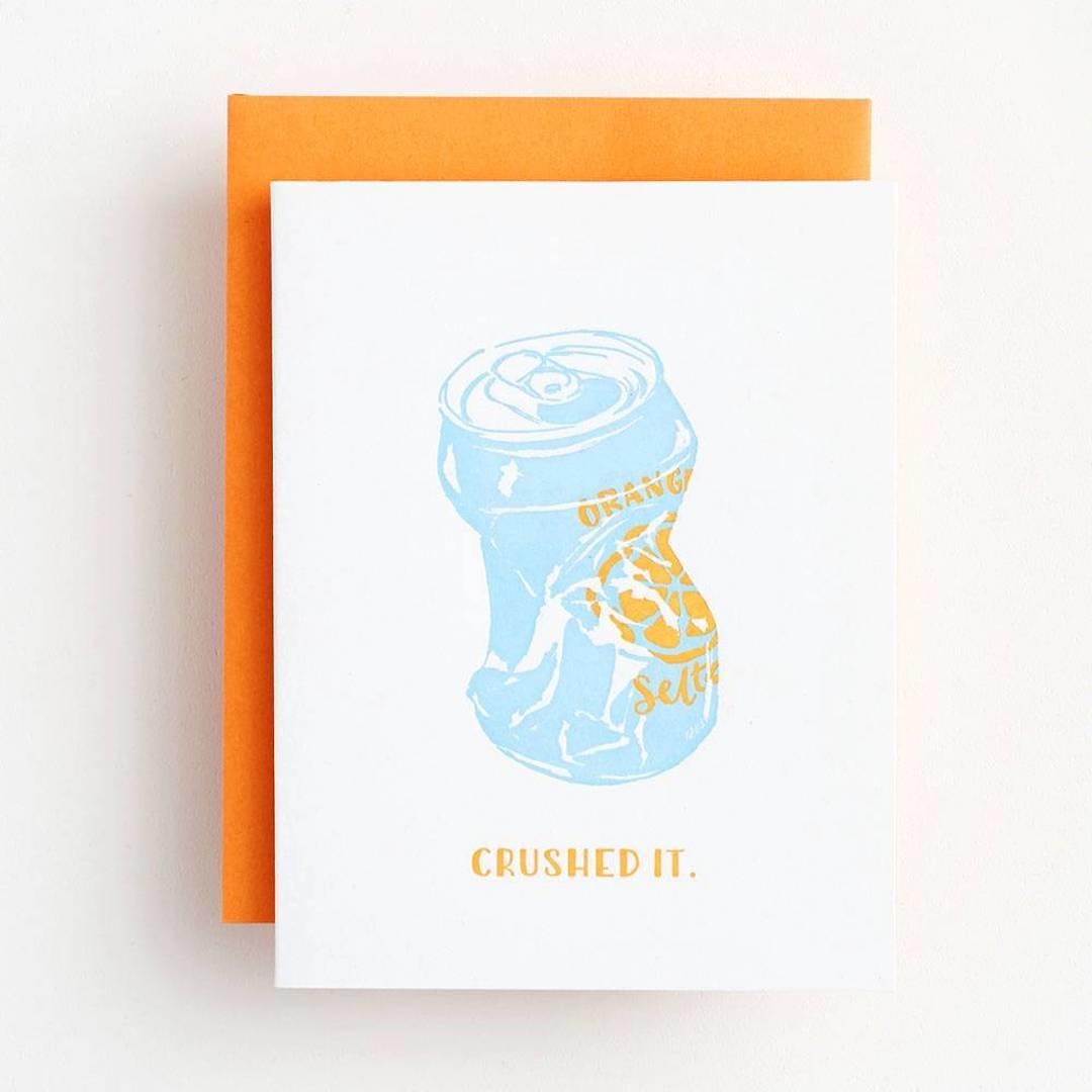 Crushed It Can Congratulations Card 
