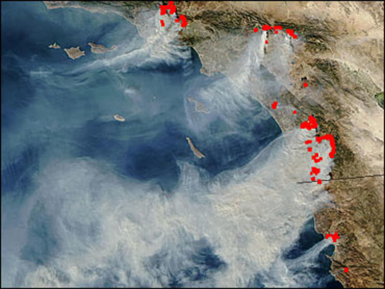 Satellite Images California Wildfires Cbs News