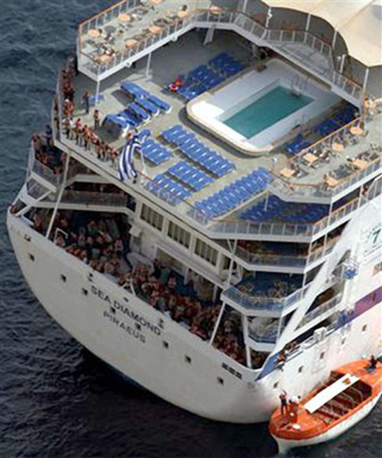 cruise ship almost sinks