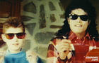 Ryan White, left, and Michael Jackson 