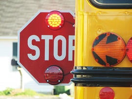 school bus, stop