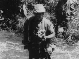 Ray Bribiesca, working as a cameraman in Vietnam