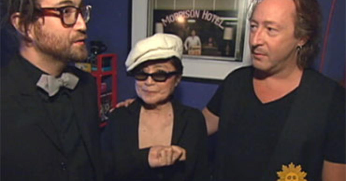 Julian And Sean Lennon Come Together Cbs News