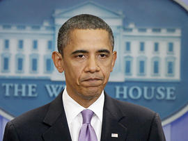 President Barack Obama makes a statement to reporters about the suspicious packages found on U.S. bound planes, Friday, Oct. 29, 2010, in the James Brady Press Briefing Room of the White House in Washington. (AP Photo/Charles Dharapak)
