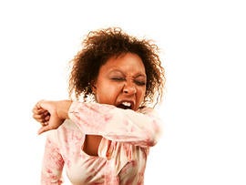 sneeze, elbow, woman, istockphoto, germs, 4x3