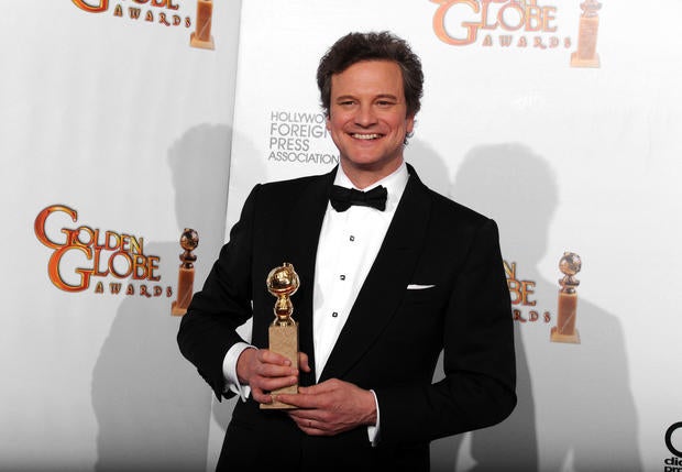 Colin Firth at the Golden Globe Awards.