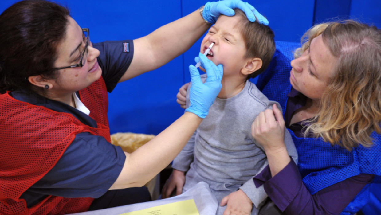 children flu shot side effect high fever