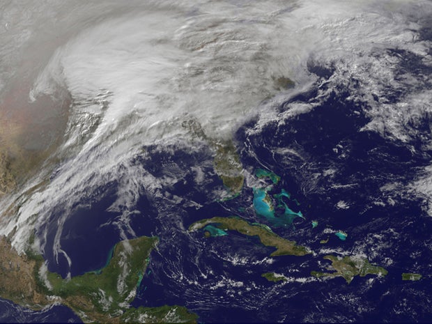 Color Out Of Space Streaming Canada Massive Snowstorm Seen From Space - CBS News