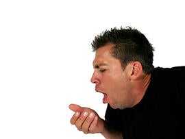 Man coughing