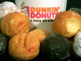 Dunkin' Donuts products are displayed July 27, 2011, in Montpelier, Vt.